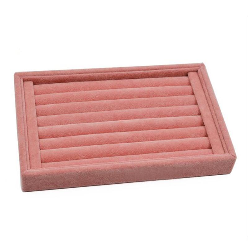 Velvet Jewelry Displays Stand Storage Tray Necklace Ring Bracelet Holder Showcase Drawer Jewelry Organizer Storage Box