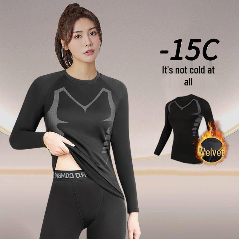 Women's Quick-Dry Yoga Suit: Long Sleeve Winter Running and Outdoor Gym Top