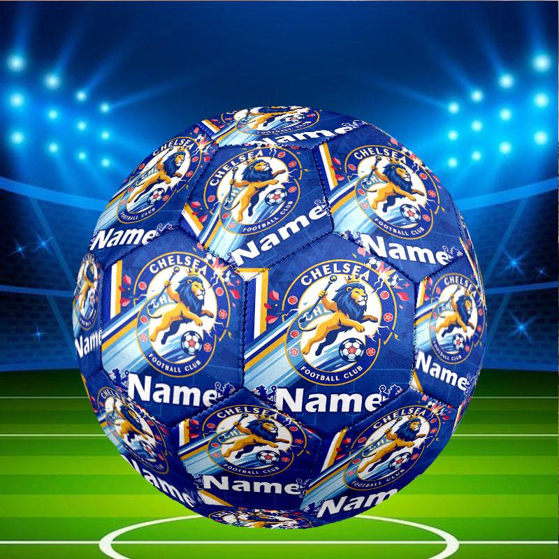 Custom Name Personalized Chelsea Football Club Print Size 5 Soccer Ball Training & Match Football, for Team, Kicking, Gift for Football Enthusiasts