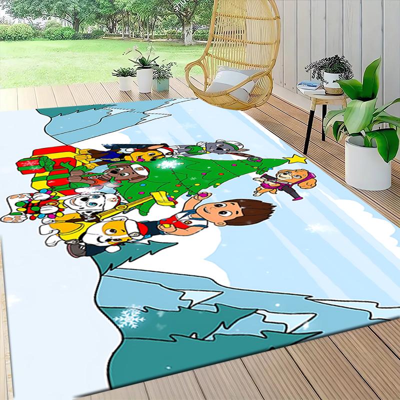 1Pc Paw Patrol Heroes Carpet Rug Soft Washable Antislip Home Living Room Sofa Mats Personalized Christmas Rug