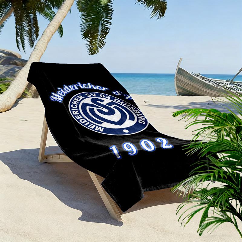 Asciugamano da Spiaggia MSV Duisburg Stampato, Asciugamano Grande Morbido Asciugatura Rapida per Spiaggia Campeggio Nuoto