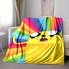 1pc Jake the Dog Flannel Blanket [Cozy Throw Blanket] For Sofa, Bed, Travel, Camping, Livingroom, Office, Couch, Chair, And Bed