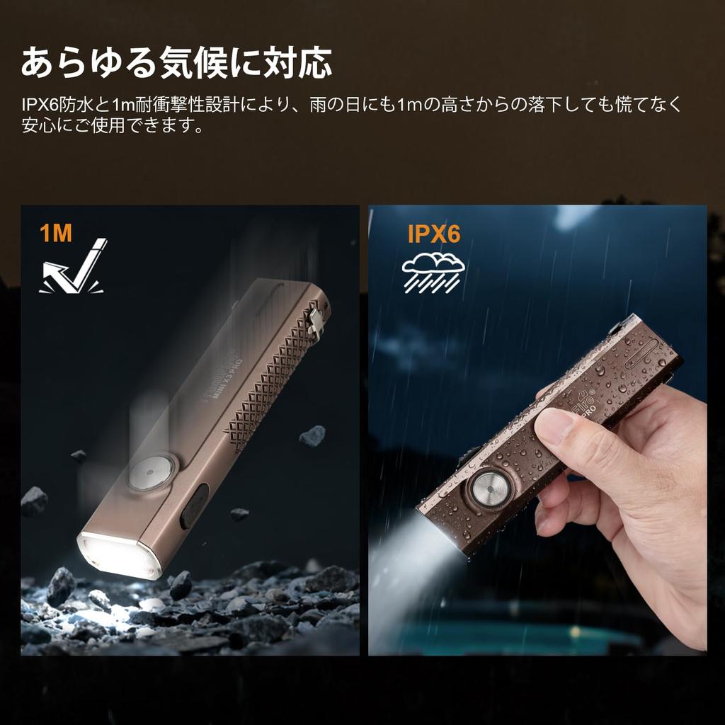 TrustFire MINI X3 Pro EDC High Brightness 2050 6 Light IPX6 Emergency Handheld Magnetic Suitable for Power and Outdoor Flashlight Lumens, USB-C