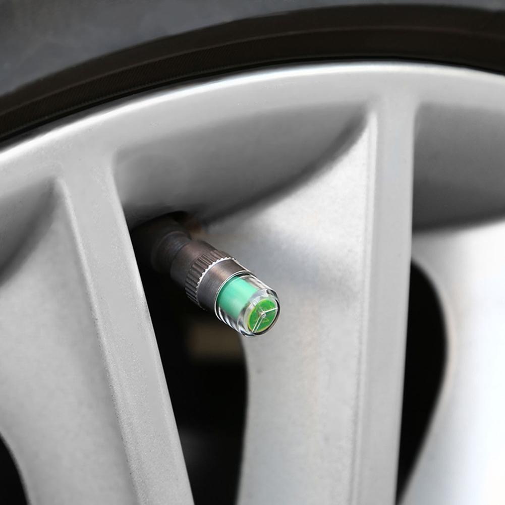 4Pcs/Set Tire Pressure Indicator Valve Stem Cap Covers38-32-36 PSI Sensor Gauge