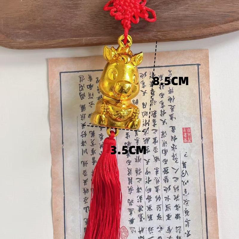 1 Pc Chinese Zodiac Horse Lucky Tassels Pendant Car Hanging Ornament Spring Festival Home Decorations Accessories New Year Gifts