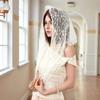 Lace Veils Muslim Head Women Tassel Triangle Scarf for Church Prayer Shawl Embroidered Floral Veils Wedding Triangular Headscarf