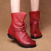 Retro Original Leather Short Boots Thermal Leather Boots Autumn and Winter New Low-heeled Women's Boots Martin Boots Women's One