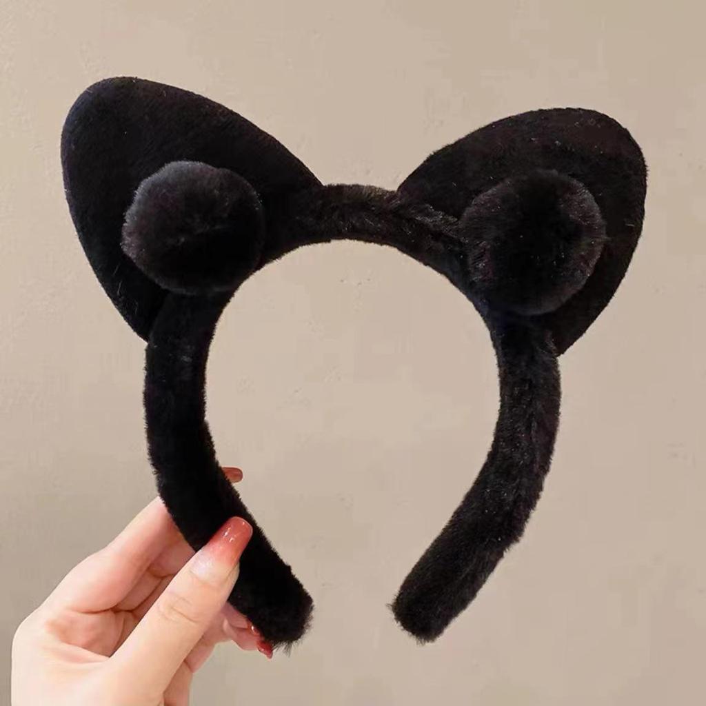 Luxurious Knitted Bow Plush Headband for Autumn/Winter - Face Washing Hair Accessory and Clip