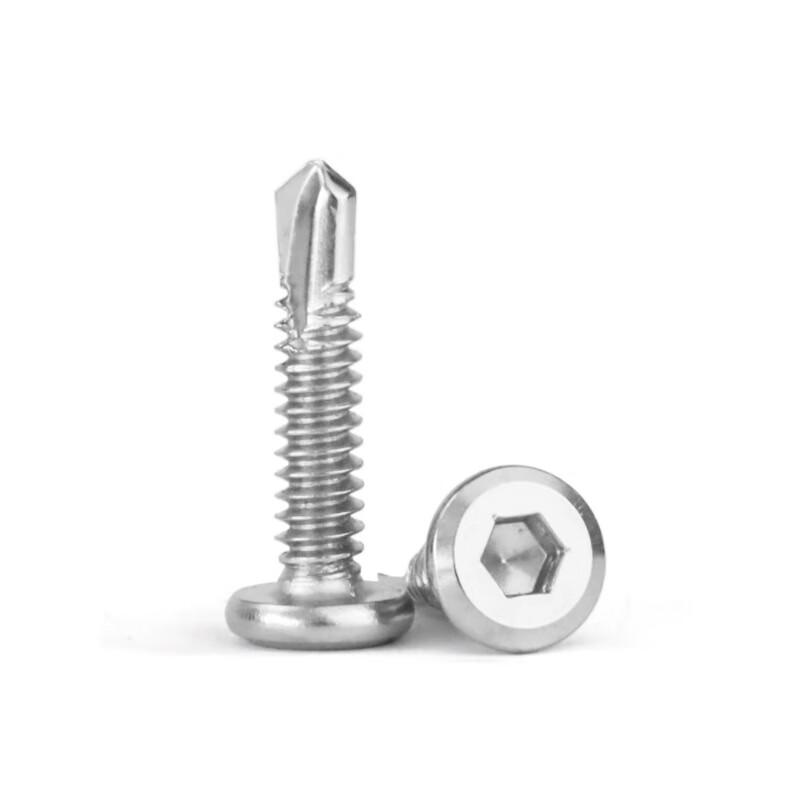 410 Stainless Steel Flat Head Hex Self-Drilling Screws