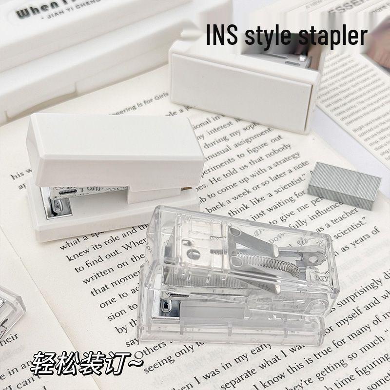 Transparent Ins-Style Mini DIY Cartoon Stapler Set for Students