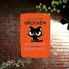 Vintage Metal Cat Sign 20x30cm Rustic Wall Decor for Kitchen Garden Home