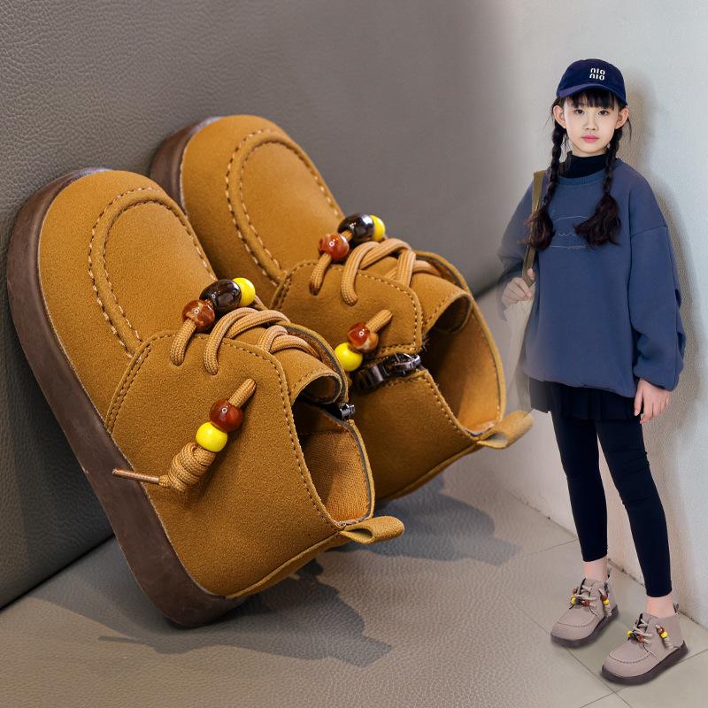 Fashion Children Fashion Boots Boys Girls Short Boots 2025 Autumn New Kids Princess Shoes Zipper Anti Slip British Soft Sole Ankle Boots