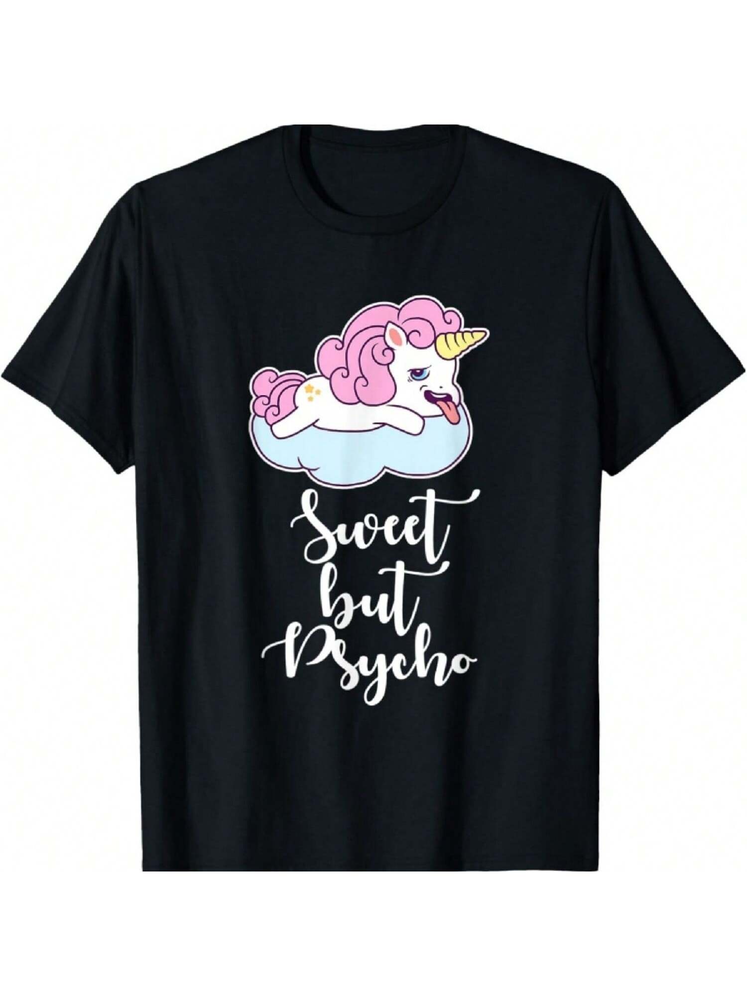Sweet But Psycho For A Crazy Unicorn Person Gift T-Shirt S разноцветный