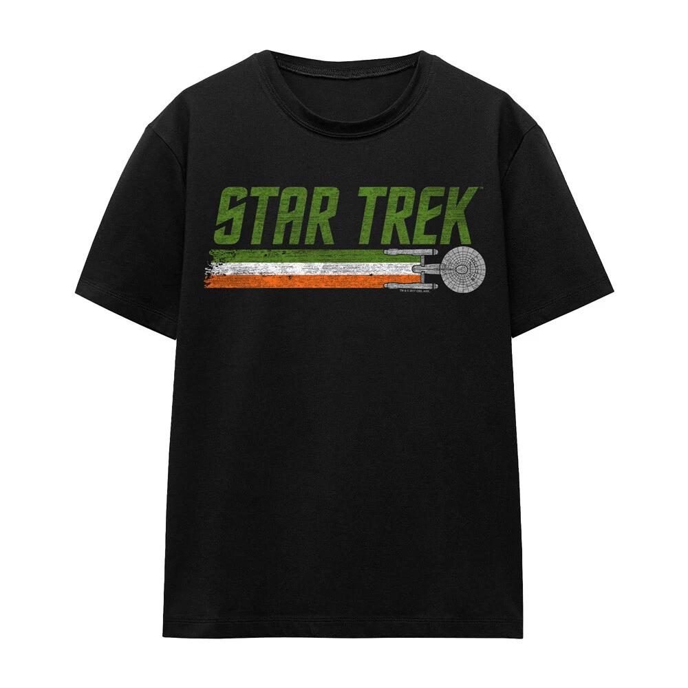 Star Trek Irish Enterprise Ladies T-Shirt S-2XL, Black 2XL