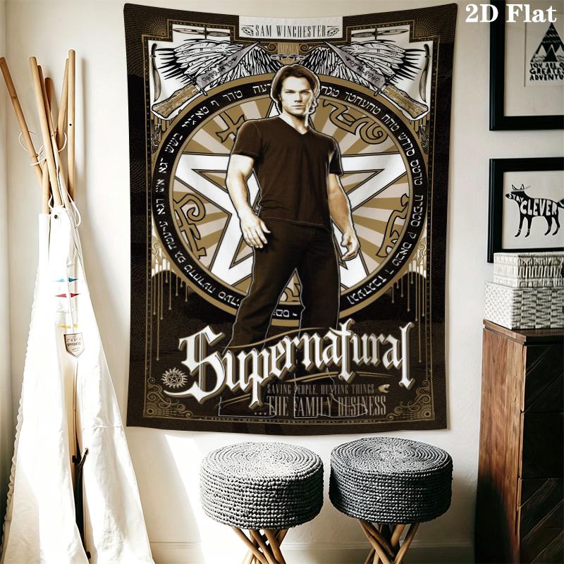 supernatural Wall Tapestry Aesthetic Wall Hanging Printed Fabric Blanket Decorative Tapestries for Bedroom Living Room Home Decor