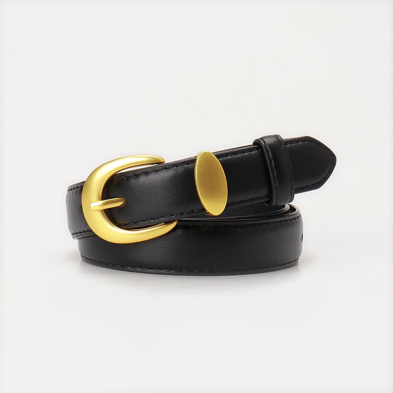 Elegant Womens Designer Leather Belt For Jeans With Metal Pin Closure And Versatile Style For Daily Use