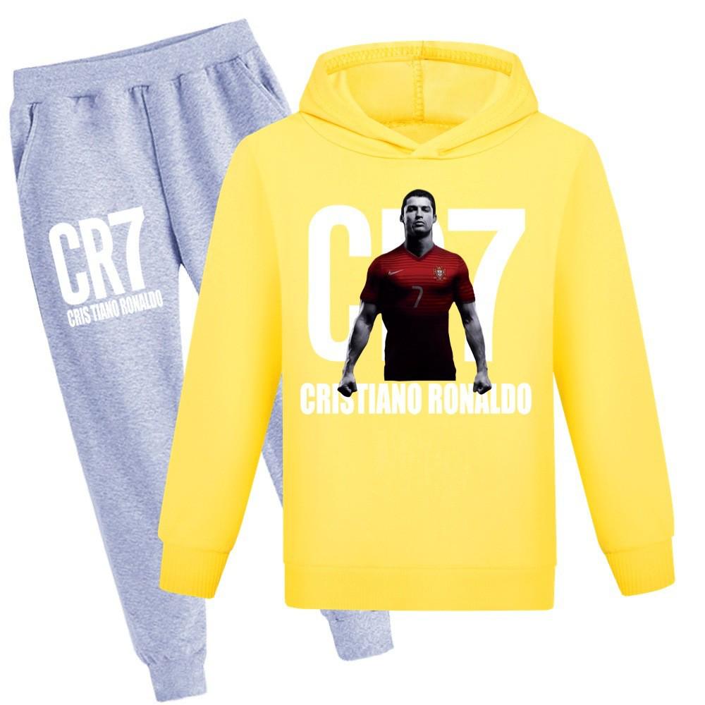 Kinder Frühjahrs- & Herbst-Kapuzenpullover & Lange Hosen Set