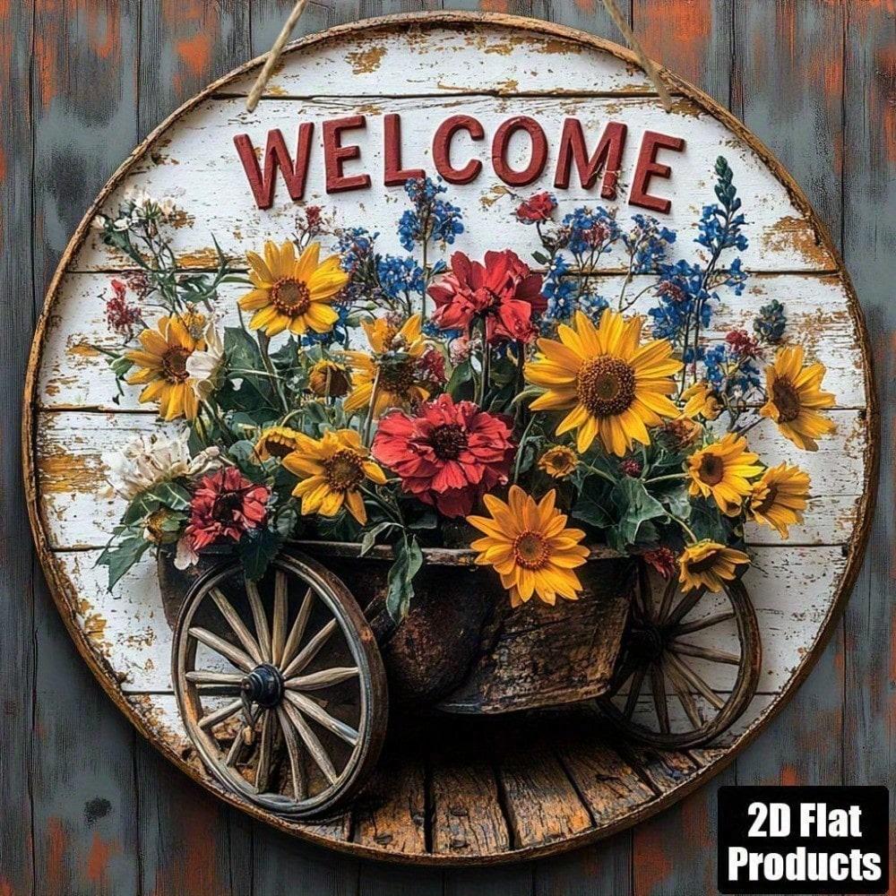 

Vintage Metal Tin Sign Retro Garden Decor Wall Art Plaque 8x8 inch for Home Bar Coffee Shop Kitchen 20x20 різнокольоровий