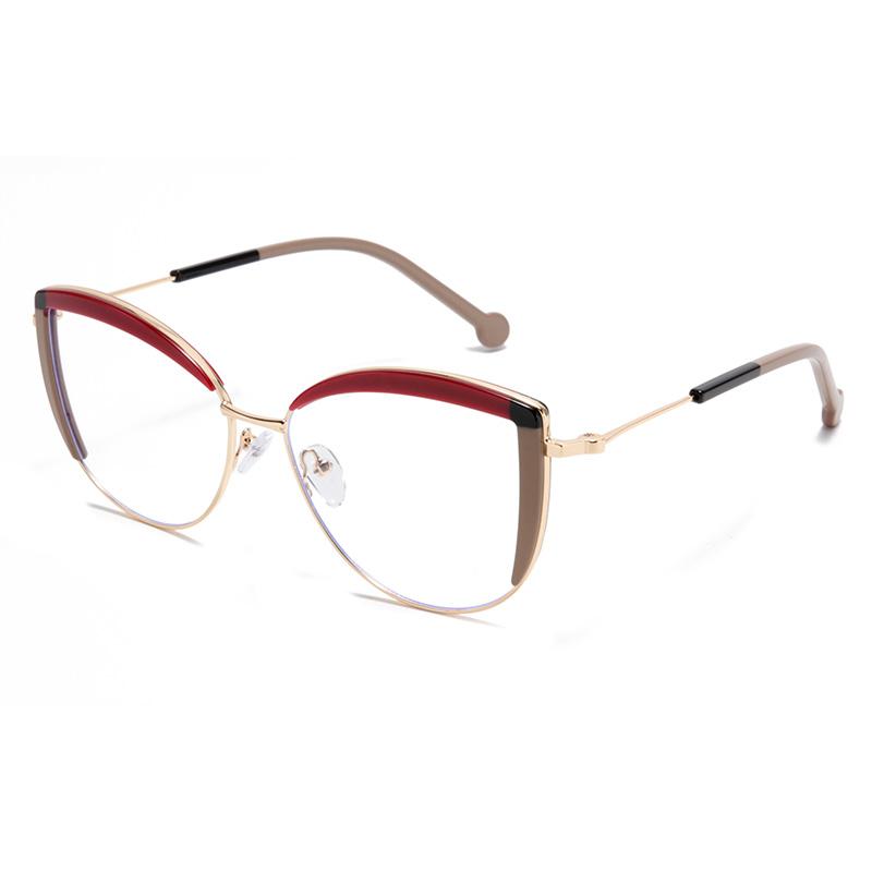 

Wine Red Frame Cat Eye Nearsighted Glasses For Women Anti Blue Rays Spring Hinge Prescription Spectacles 0 -0.5 -0.75 To -6.0 0