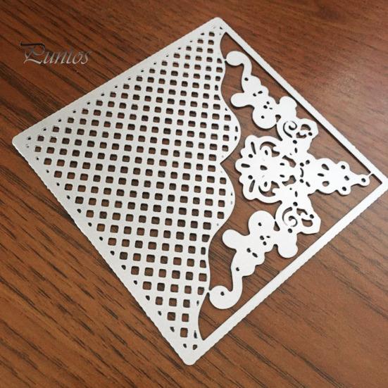 Flower Grid Frame Cutting Die Scrapbook Emboss Mold Paper Card DIY Stencil Decor