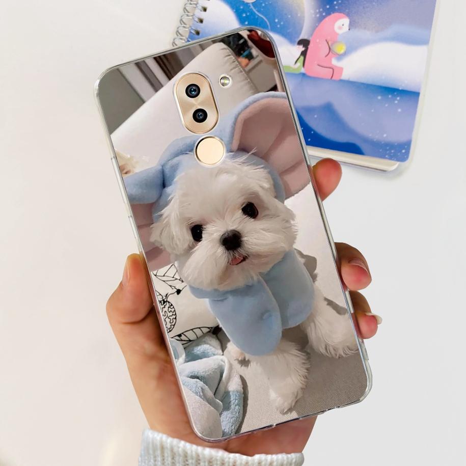 For Honor 6X Case BLN-AL10 BLL-L22 BLN-L21 Cover Fashion Flower Clear Silicone Soft Funda For Huawei Mate 9 Lite GR5 2017 Bumper