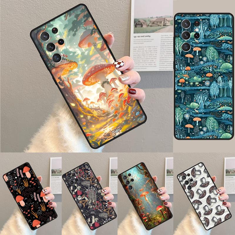 Mushroom Forest Silicone Phone Case For Samsung Galaxy Note 10 Pro S26 S25 S24 S23 S22 S21 Plus S25Ultra Capa Cover