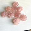 Natural Mineral Crystal Rose Quartz Cat Claw Carving Creative Ornament Special Gift Jewelry Decoration