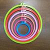 Adjustable Plastic Bamboo-Style Embroidery Hoop for DIY Cross Stitch and Fabric Stretching