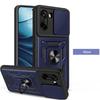 Wytrzymałe etui Armor z przesuwaną osłoną aparatu i pierścieniem magnetycznym obracanym o 360 stopni na PC+TPU dla Oneplus 15 15R, odporne na wstrząsy klasy wojskowej
