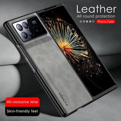 Sheepskin Leather Case for Xiaomi Mix Fold 3 5G TPU Soft Shockproof Bumper Coque Xiami Mixfold3 Mi Fold3 5G 2023