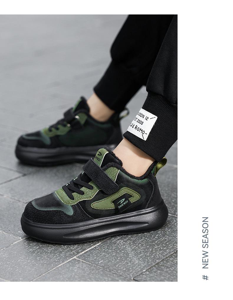 Wow! New winter style fleece-lined cotton sneakers for kids—thick, warm, non-slip, and soft-soled for girls and boys.