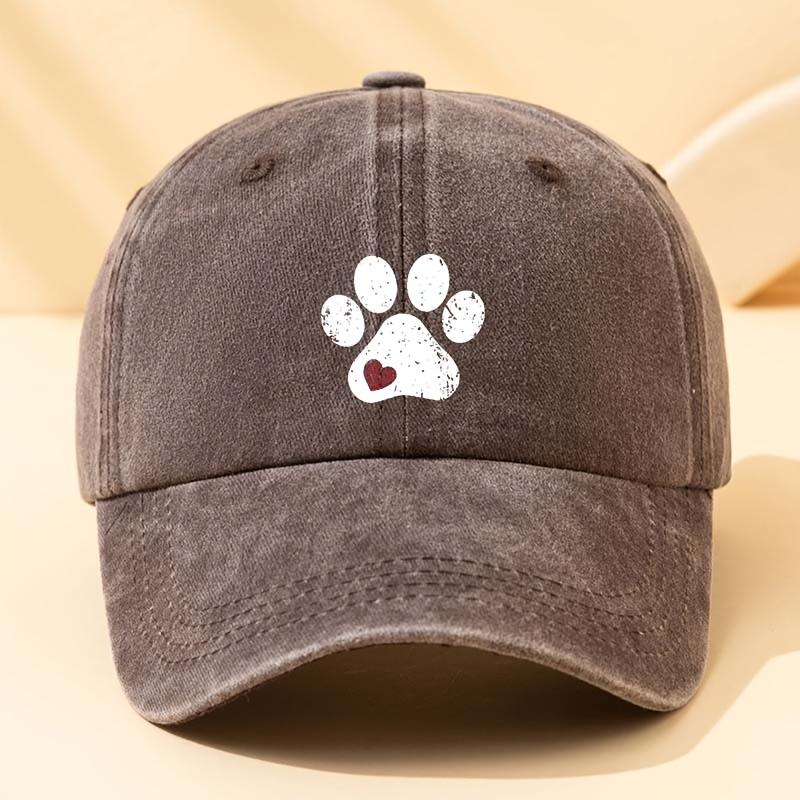 Fashionable Dog Claw Printed Baseball Hat - Multi functional Outdoor Leisure Sunshade Hat, Suitable for Travel