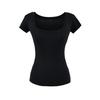 Square neck short-sleeved T-shirt women's summer new American Spice Girl style solid color sexy slim bottom top