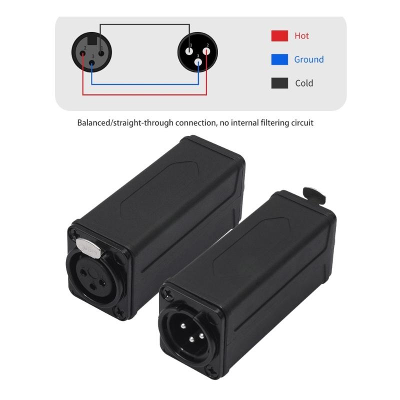 Professional 3Pin XLR Male To Female Auditory Connector for Studio Recording and Live Sound Systems