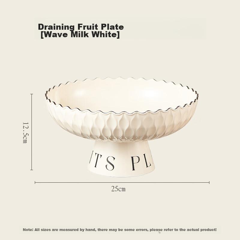 YIJUKE Fruit Bowl, Draining Basket, Living Room Coffee Table, Dried Fruit Plate, Candy Display Tray, Light Luxury High-End