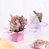 Handmade 1D Birthday Card Box Pop-up Paper Carved Handmade Greeting Card Flower Butterfly Pattern Design Exquisite Birthday Gift
