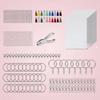 251 Pieces Shrink Keychain Kit Includes Hole Punch Shrinkable Art Colorful Tassels