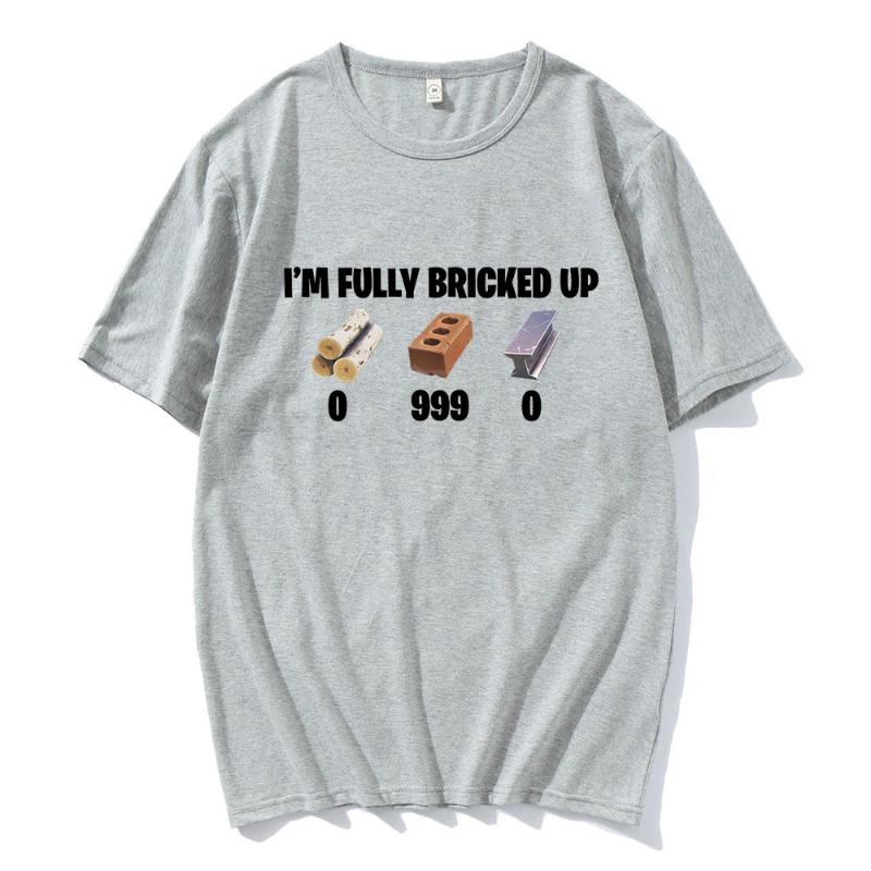 Ich bin komplett kaputt Meme Lustige T-Shirts Herren Kleidung Mode Hip Hop Kurzarm T-Shirts Baumwolle Lässiges T-Shirt Streetwear