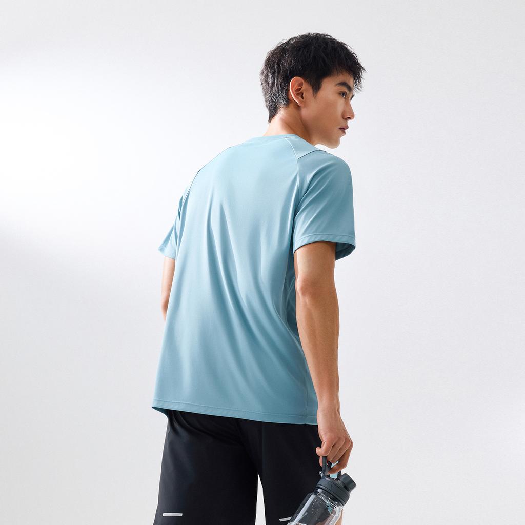 Anta Einfaches Rundhals-Kurzarm-Sport-T-Shirt Herren Oberteile Wolkenblau 952627103-9