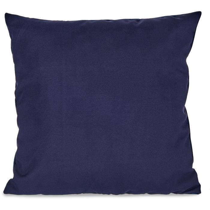 Dekorační polštář - Giftdecor - 45 x 45 x 13 cm - Tmavě modrý samet - Se snímatelným potahem - Současný styl