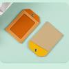 2 Card Slot Employee Work ID Card Set Hanging Rope PU Leather Bus Meal Card Chest Badge
