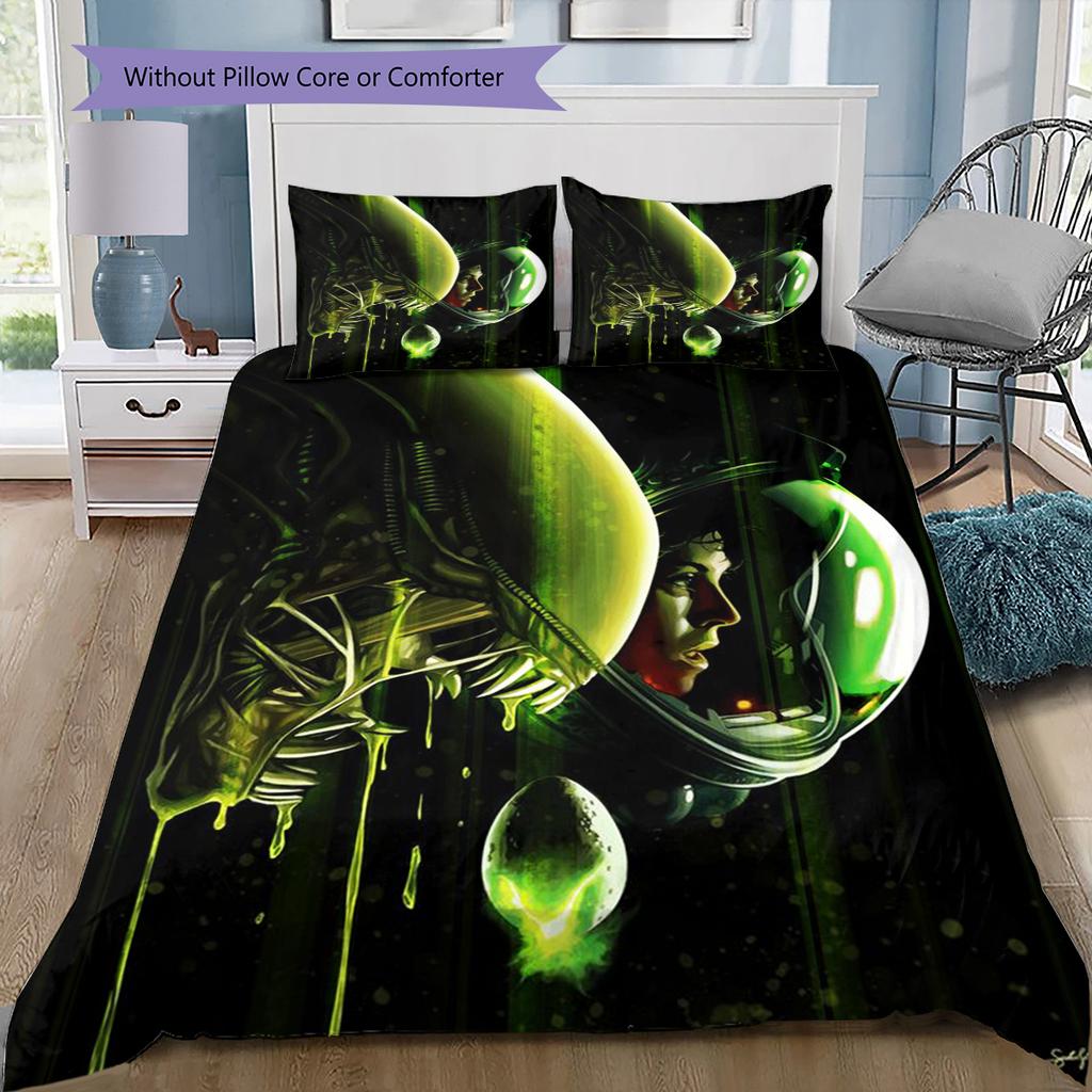 Cartoon Pattern Bedding Quilt Set Quilt Cover Pillowcase Home Decoration Birthday Gift (1 * Duvet Cover + 2 * Pillowcase, Without Core)