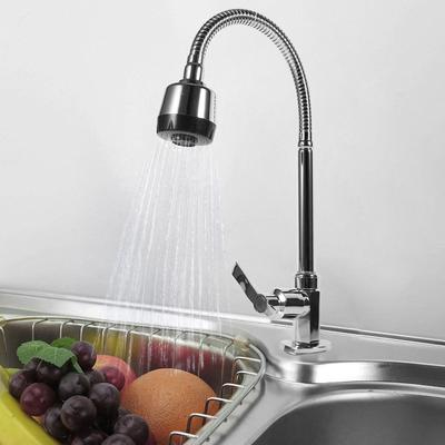 Zinc Alloy Swivel Spout Single Handle Sink Kitchen Faucet Pull Down Spray Cold Water Tap