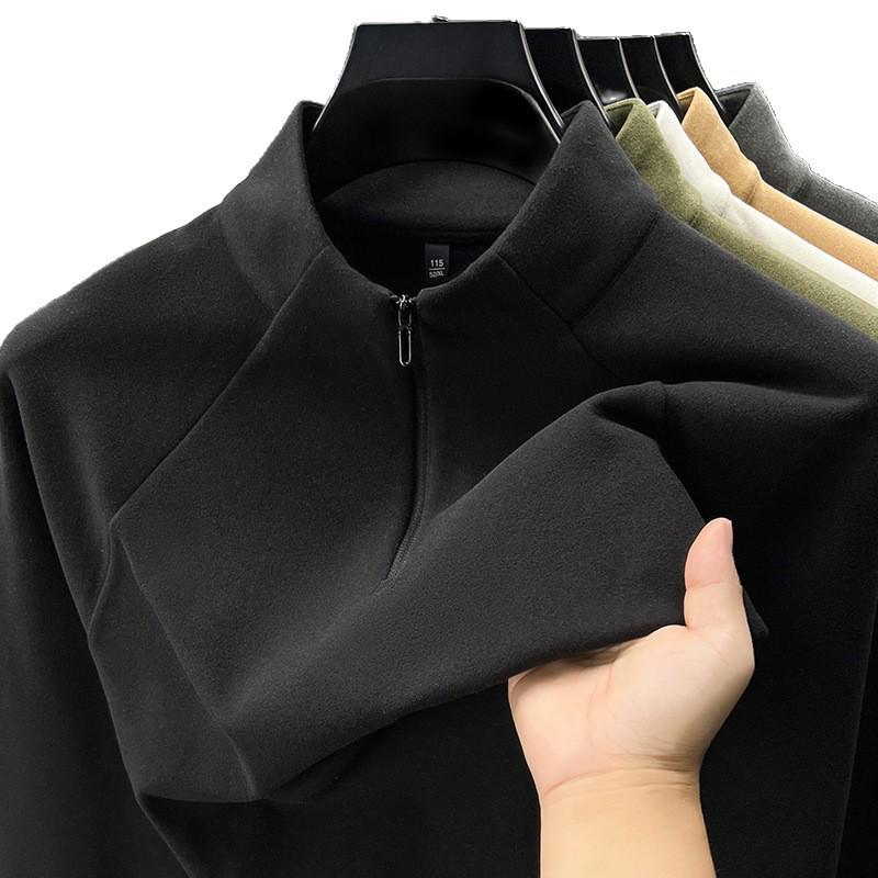 Men's Thermal Fleece Half-Zip Long-Sleeve Hoodie