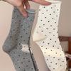 Rolled Polka Dot Socks Trendy Tube Socks Literary Confinement Socks Pile Socks Are Versatile And The Same