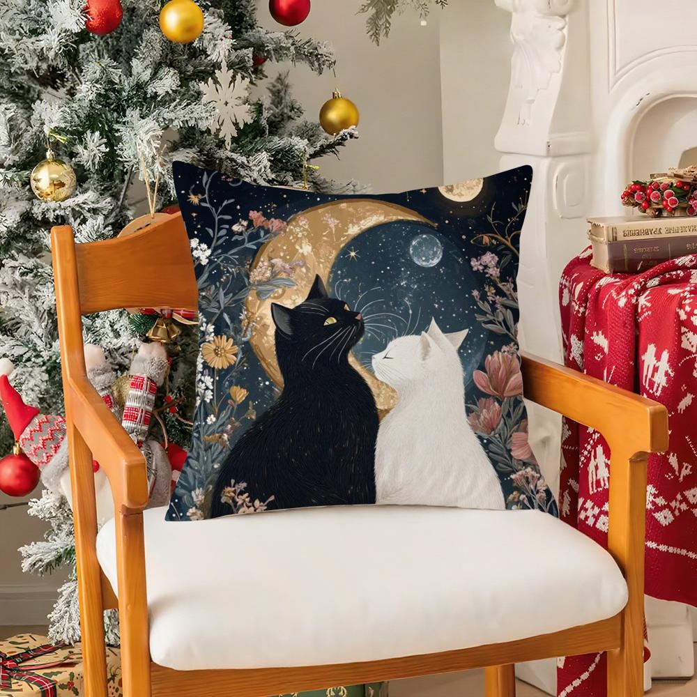 Magic Psychedelic Moon Pillow Case Silky Elegant Comfort Sofa Bed Invisible Zipper