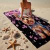 Cherry Blossom Yorkie Beach Towel, Super Soft Microfiber, Gift for Her/Him, Birthday, for Pool, Beach, Travel, Home Decor Fan Gifts