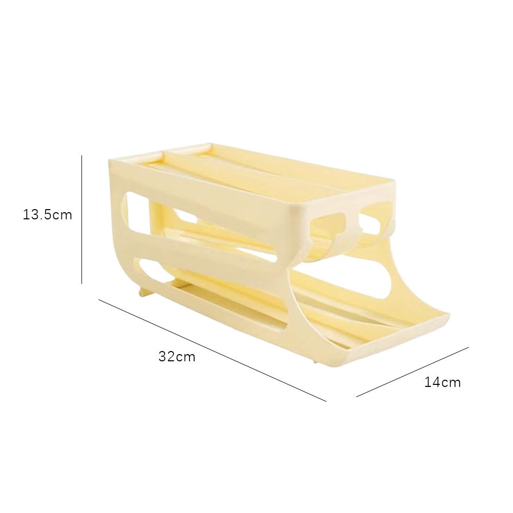 Large Capacity Automatic Egg Roller Rack 2 Tier Slope Design Large Capacity Easy Clean Egg Box Space Saving Kitchen Dedicated 2