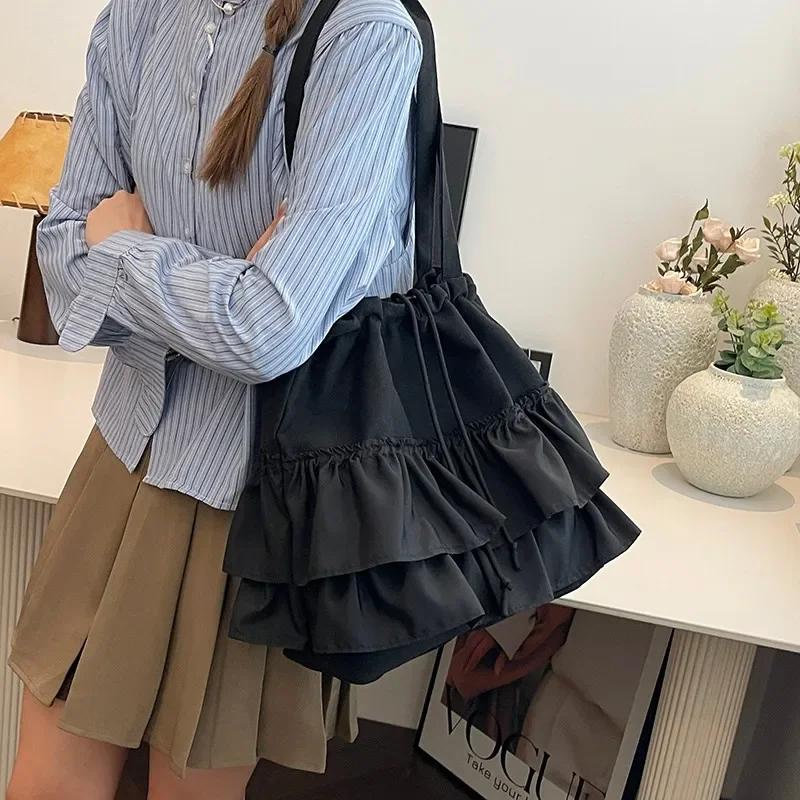 PC Summer Design Tote Bag Spring New Sweet Women's Bags Sale 2026 Brand Lace Small Skirt String Versatile Shoulder Bags