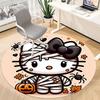 Halloween Hello Kitty Office Round Area Rug, Indoor Mat Suitable For Office,Bedroom Living Room Home Decor, Room Deco a0908122